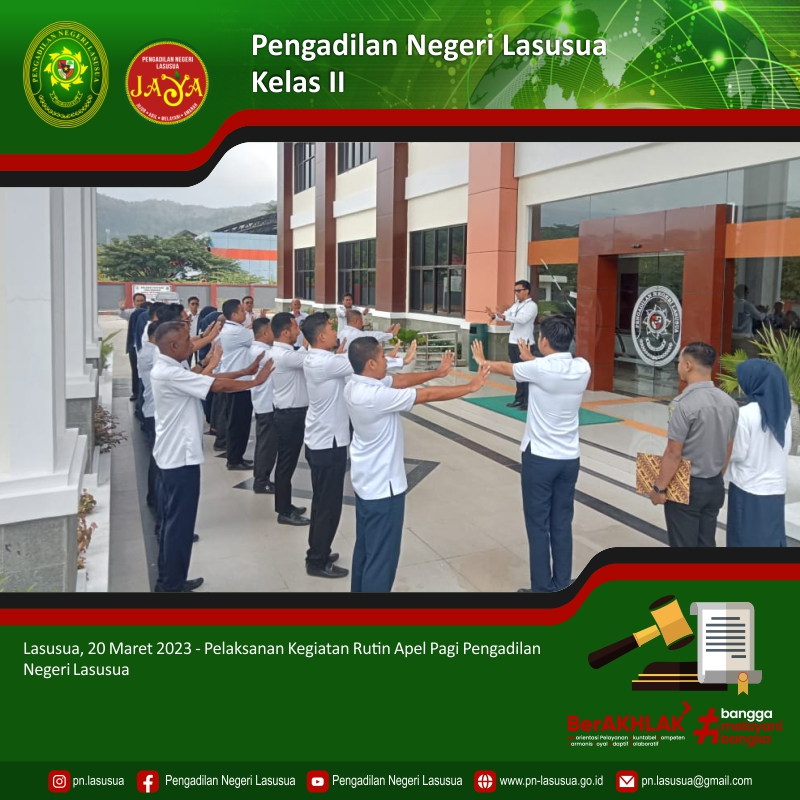 Pelaksanaan Apel Pagi Pengadilan Negeri Lasusua